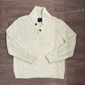 American Eagle Outfitters Cream V-Neck Sweater